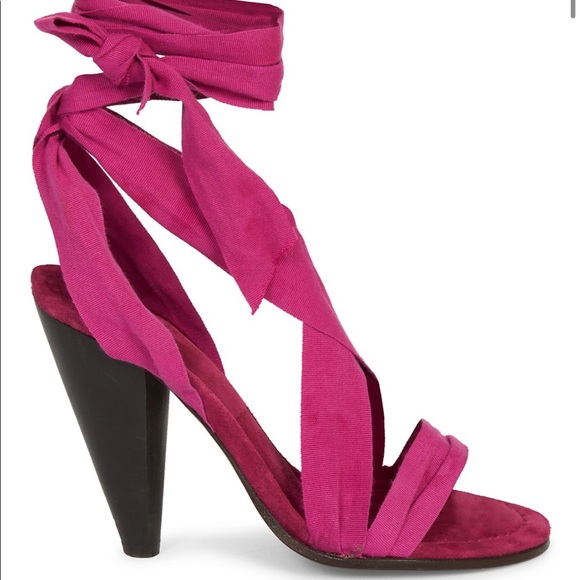 Isabel Marant
Alica Wraparound Cotton Sandals color: Fuchsia - Picture 6 of 7